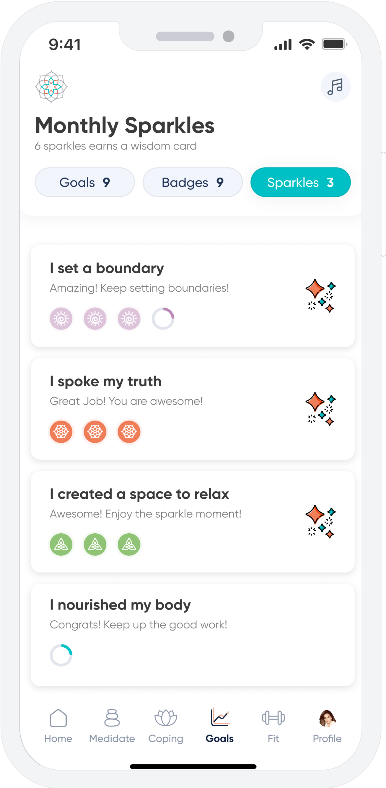 Set Goals & Track Progress playlist overview